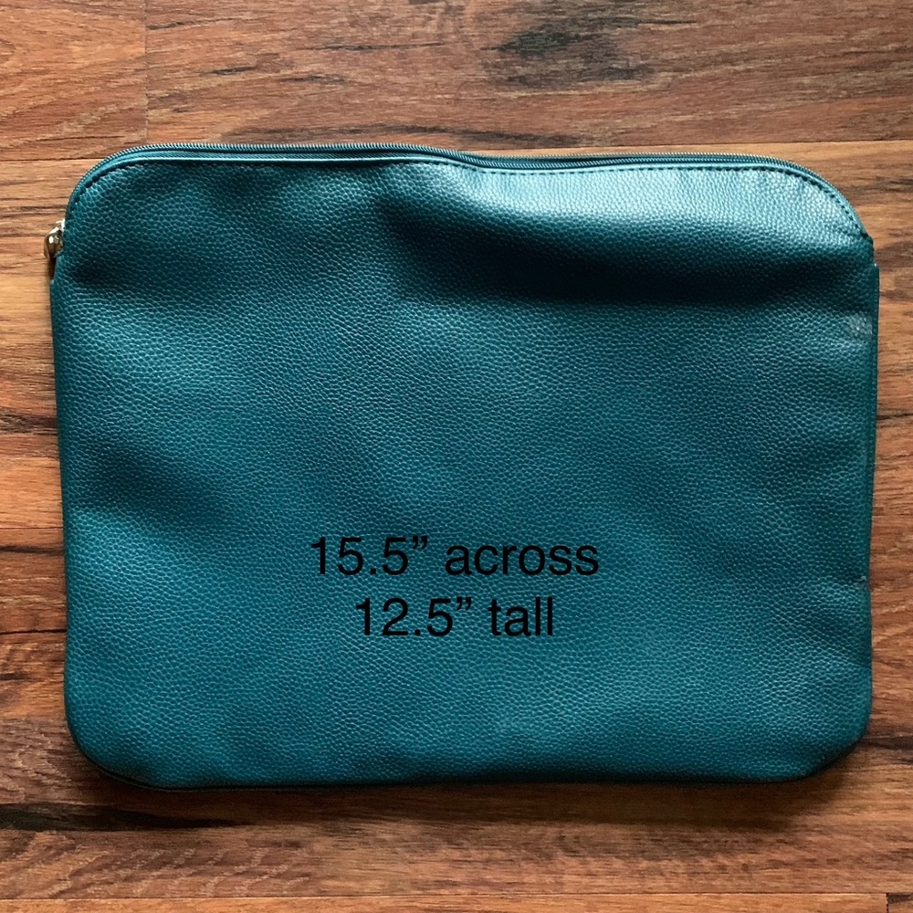 15” laptop sleeve - dark teal computer case holder